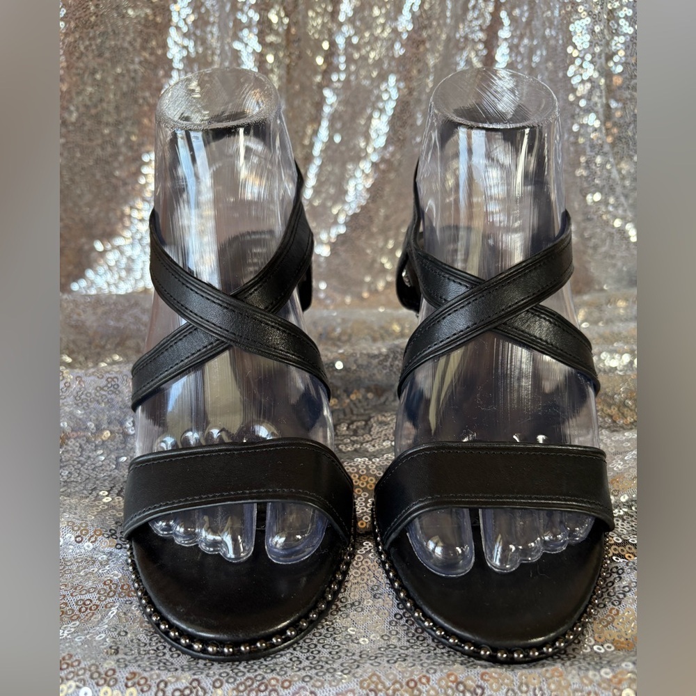Coach Women’s Black Stiletto Strappy Heels